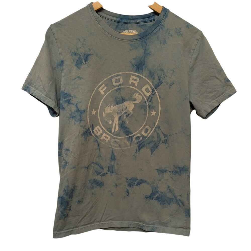 Lucky Brand x Ford Motor Detroit Mich Graphic‎ Print Tie Dye T-Shirt Blue Unisex